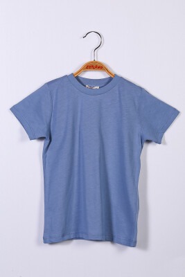 Wholesale Kids Unisex Basic T-Shirt 5-12Y Zeyland 1070-221Z4NSN54 Синий