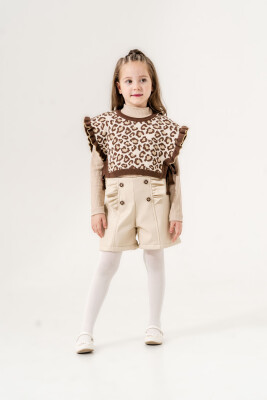 Wholesale Leopard Print Set for Girls with Shorts 2-5Y Gocoland 2008-5810 - Gocoland