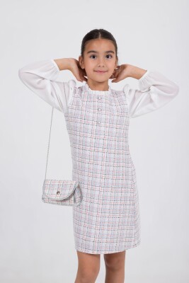 Wholesale Plaid Dress for Girls 2-5Y Wizzy 2038-3376 - Wizzy (1)