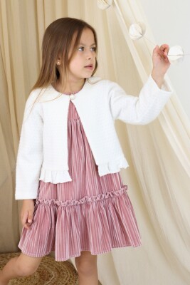 Wholesale Ruffled Knitwear Knitted Lined Single Bolero 1-6Y Serkon Baby&Kids 1084-M0748 - Serkon Baby&Kids