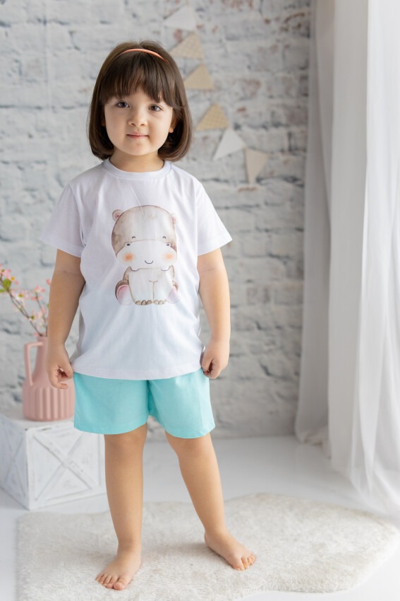 Wholesale Unisex 2-Piece Set With Tshirt 1-7Y Zeyland 1070-231Z1DNR77 - 2