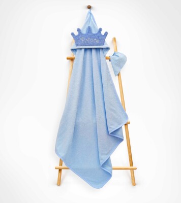 Wholesale Unisex 2-Piece Towel and Bath Scrub 85x80 Babyline 2015-9-778 Синий