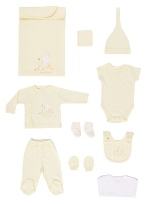 Wholesale Unisex Baby 10-Piece Newborn Set 0-3M Bebitof 2020-10076 Жёлтый 