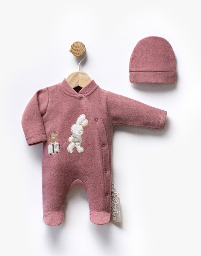 Wholesale Unisex Baby 2-Piece Baby Bodysuit and Hat Set 0-1M Flexi Baby 2063-247221 - 4