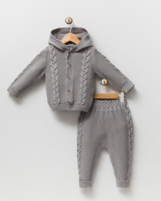 Wholesale Unisex Baby 2-Piece Cardigan and Pants Set 6-18M Gubo 2002-6052 - 1