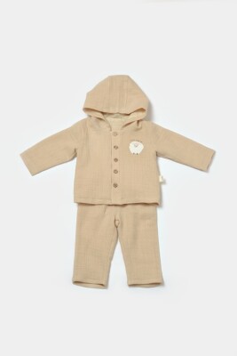 Wholesale Unisex Baby 2-Piece Hooded Jacket and Pants Set 3-24M 100% Cotton Baby Cosy 2022-CSYM7035 - BabyCosy