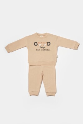 Wholesale Unisex Baby 2-Piece Sweatshirt and Pants Set 3-24M Organic Cotton Baby Cosy 2022-CSY8011 - BabyCosy