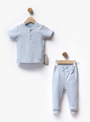 Wholesale Unisex Baby 2-Piece T-shirt and Pants Set 6-36M Flexi Baby 2063-217616 Светло-голубой 