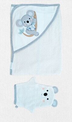 Wholesale Unisex Baby 2-Piece Towel Set 0-18M Tomuycuk 1074-55095 - Tomuycuk