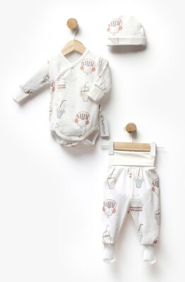 Wholesale Unisex Baby 3-piece Newborn Baby Bootee Pants and Hat Set 0-3M Twetoon 2064-117270 Синий