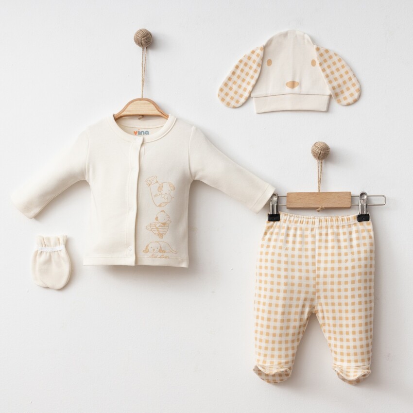 Wholesale Unisex Baby 4-piece Newborn Set 0-1M Vina baby 2042-00106 - 1