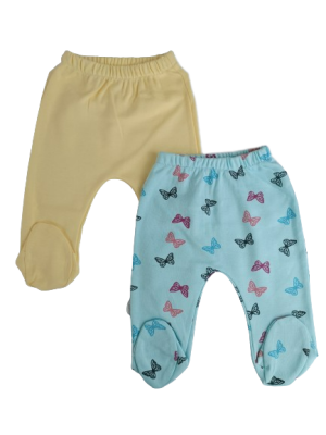 Wholesale Unisex Baby 4-Piece Pants 0-6M Tomuycuk 1074-35176 Жёлтый 