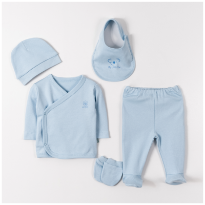 Wholesale Unisex Baby 5-Piece Newborn Set 0-1M Pambuliq 2030-6185 - 1