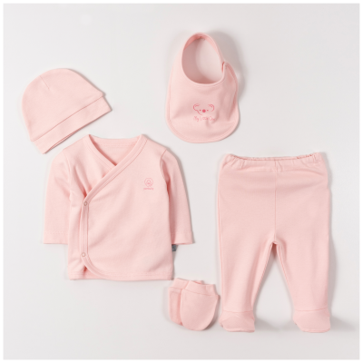 Wholesale Unisex Baby 5-Piece Newborn Set 0-1M Pambuliq 2030-6185 Розовый 