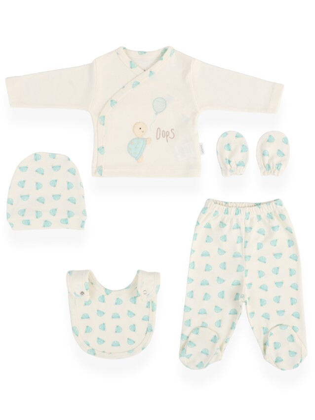 Wholesale Unisex Baby 5-Piece Newborn Set 0-3M Bebitof 2020-20067 - 3