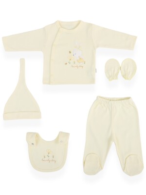 Wholesale Unisex Baby 5-Piece Newborn Set 0-3M Bebitof 2020-20076 Жёлтый 