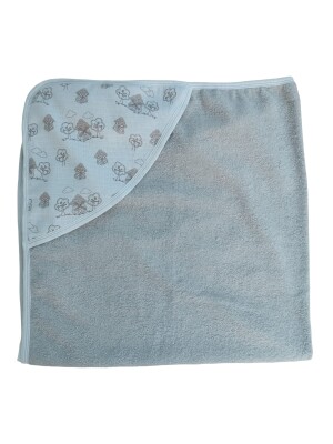 Wholesale Unisex Baby Bath Towel 90x105cm Tomuycuk 1074-55102 Серый 