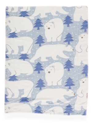 Wholesale Unisex Baby Blanket 107x87 Bebitof 2020-95265 Синий