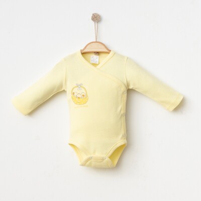 Wholesale Unisex Baby Bodysuit 0-3M Gümüş Baby 2043-0073 Жёлтый 