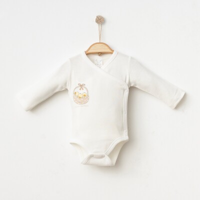 Wholesale Unisex Baby Bodysuit 0-3M Gümüş Baby 2043-0073 - 5