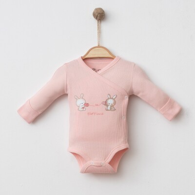 Wholesale Unisex Baby Bodysuit 0-6M Gümüş Baby 2043-0074 - 6