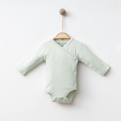 Wholesale Unisex Baby Bodysuit 3-6 M Gümüş Baby 2043-0066 Мятно-зеленый