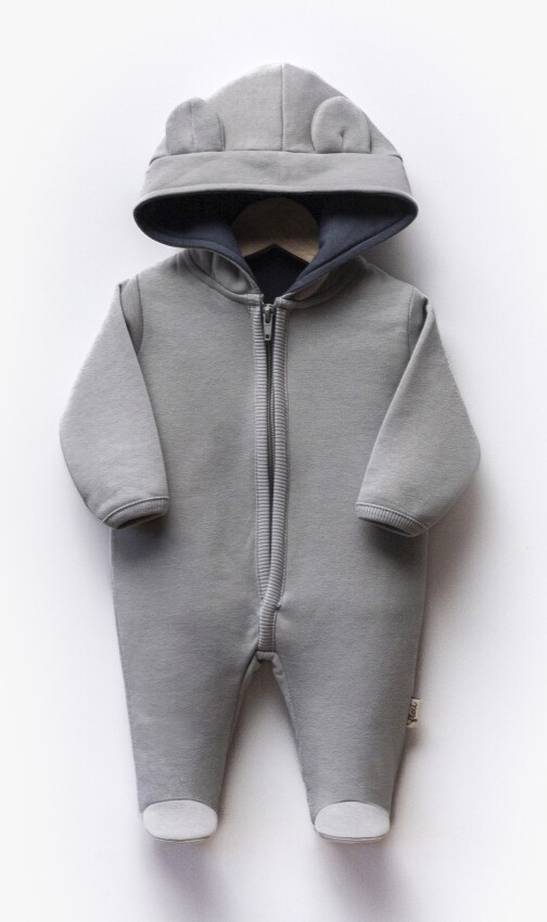 Wholesale Unisex Baby Hooded Jumpsuit 0-6M Flexi Baby 2063-252354 - 3