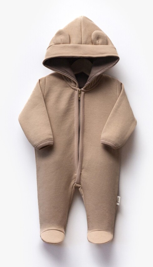 Wholesale Unisex Baby Hooded Jumpsuit 0-6M Flexi Baby 2063-252354 - 4