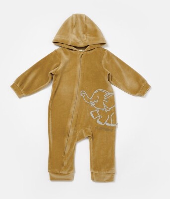 Wholesale Unisex Baby Hooded Velvet Rompers 3-24M Baby Cosy 2022-CSYK6045 - BabyCosy