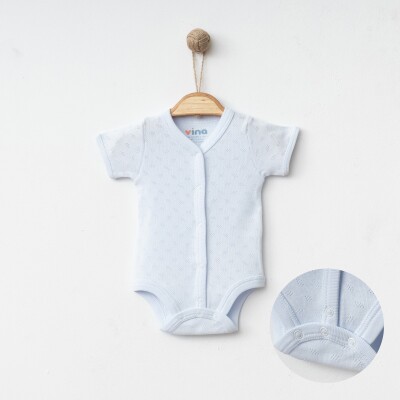 Wholesale Unisex Baby Jacquard Bodysuit 1-6M Vina baby 2042-0063 Синий