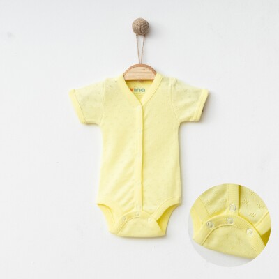 Wholesale Unisex Baby Jacquard Bodysuit 1-6M Vina baby 2042-0063 - Vina Baby