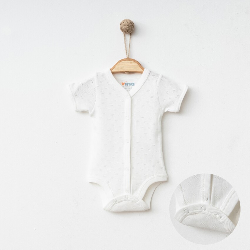 Wholesale Unisex Baby Jacquard Bodysuit 1-6M Vina baby 2042-0063 - 4