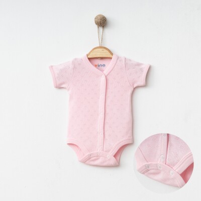 Wholesale Unisex Baby Jacquard Bodysuit 1-6M Vina baby 2042-0063 Лососевый цвет