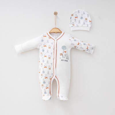 Wholesale Unisex Baby Jumpsuit 0-3M Gümüş Baby 2043-0087 - Gümüş Baby