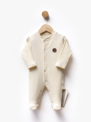 Wholesale Unisex Baby Jumpsuit 0-6M Flexi Baby 2063-513019 Кремовый цвет 