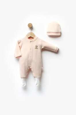 Wholesale Unisex Baby Jumpsuit and Hat Set 0-3M Flexi Baby 2063-252267 - 4