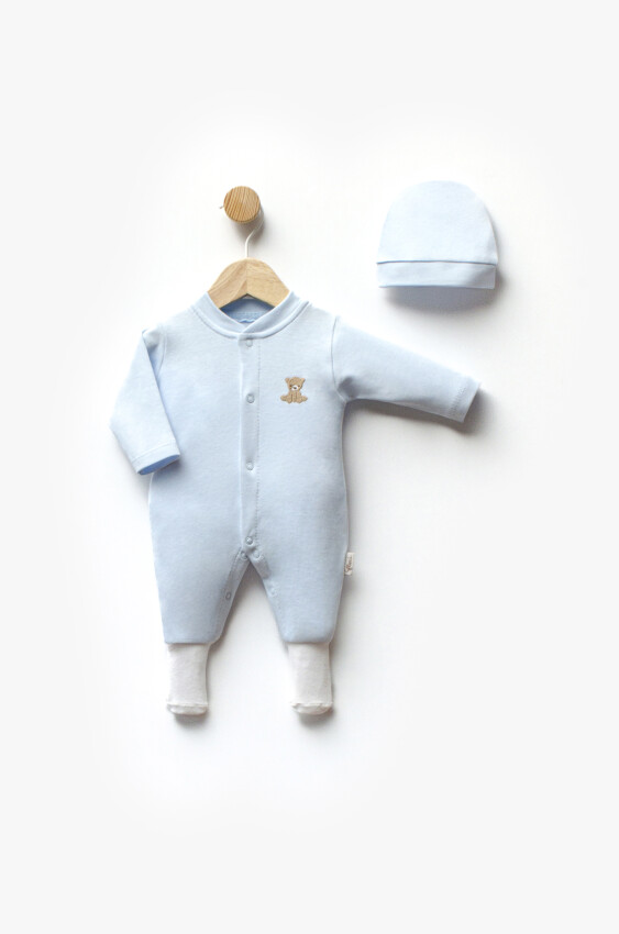 Wholesale Unisex Baby Jumpsuit and Hat Set 0-3M Flexi Baby 2063-252267 - 5