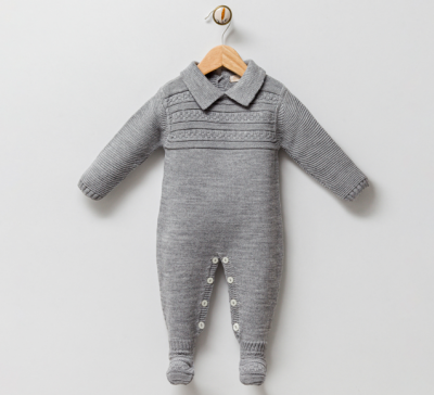 Wholesale Unisex Baby Knitwear Rompers 0-6M Milarda 2001-3017 Серый 