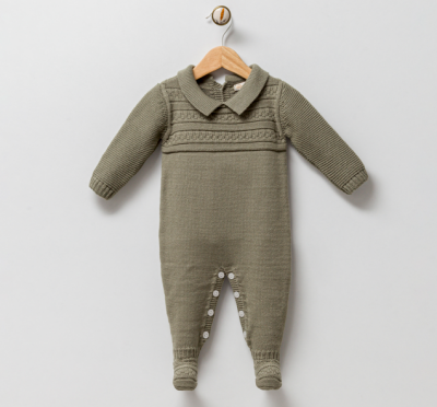 Wholesale Unisex Baby Knitwear Rompers 0-6M Milarda 2001-3017 Хаки 