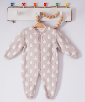 Wholesale Unisex Baby Knitwear Rompers 0-9M Milarda 2001-884481 Коричневый 