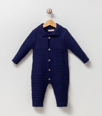 Wholesale Unisex Baby Knitwear Rompers 3-12M Milarda 2001-2069 Темно-синий