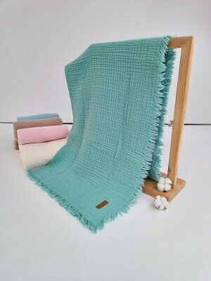Wholesale Unisex Baby Muslin Blanket 100*120 Tomuycuk 1074-10240 Мятно-зеленый
