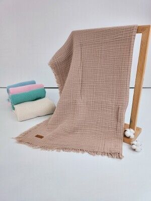 Wholesale Unisex Baby Muslin Blanket 100*120 Tomuycuk 1074-10240 Молочно-кофейный