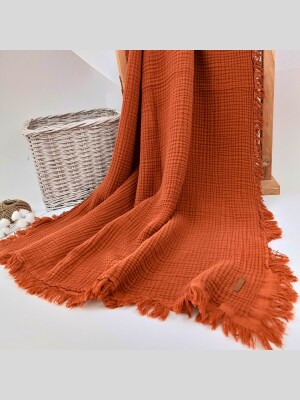 Wholesale Unisex Baby Muslin Blanket 100*120 Tomuycuk 1074-10240 Черепичный цвет