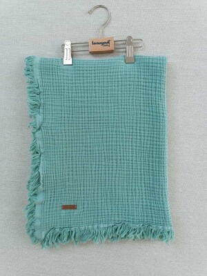 Wholesale Unisex Baby Muslin Blanket 80X120 Tomuycuk 1074-10236 Мятно-зеленый