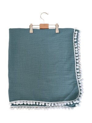 Wholesale Unisex Baby Muslin Blanket 80x90 Tomuycuk 1074-10234 Мятно-зеленый