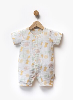 Wholesale Unisex Baby Muslin Printed Jumpsuit 3-9M Flexi Baby 2063-221131 - Flexi Baby (1)