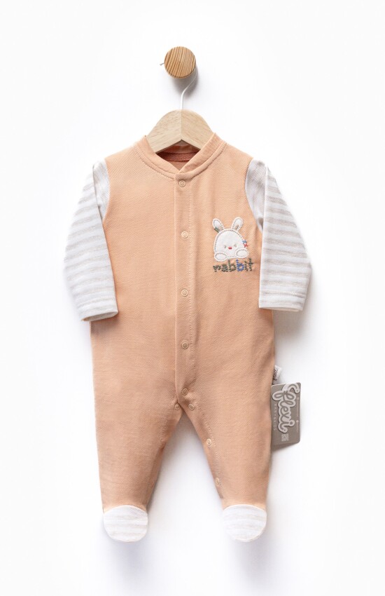 Wholesale Unisex Baby Newborn Embroidered Jumpsuit 0-6M Flexi Baby 2063-252305 - 3