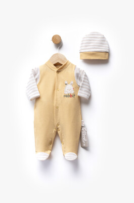 Wholesale Unisex Baby Newborn Jumpsuit 0-6M Flexi Baby 2063-252304 Жёлтый 