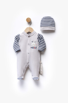 Wholesale Unisex Baby Newborn Jumpsuit 0-6M Flexi Baby 2063-252304 Серый 